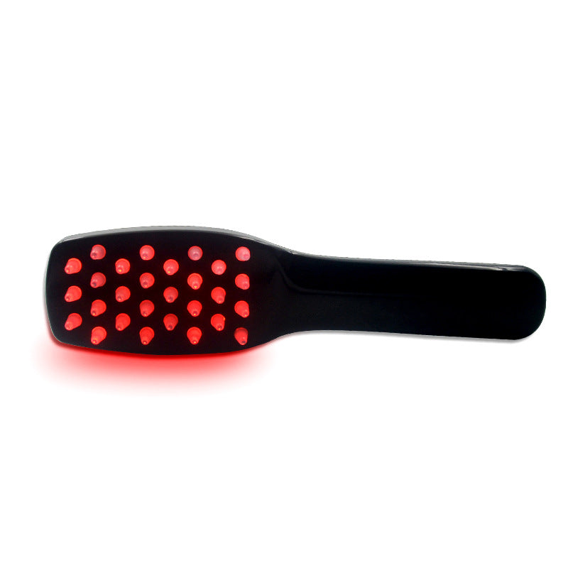 Peigne de Massage Rechargeable à Photothérapie – Vibration, Lumière LED, Soin du Cuir Chevelu