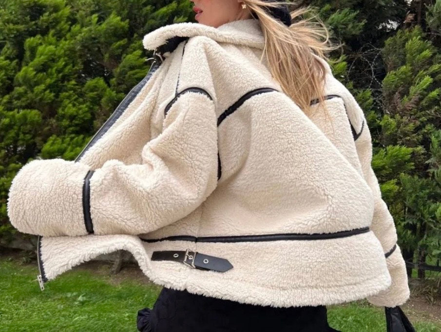 Veste Aviateur Femme Luxe – Fausse Fourrure Ultra Douce & Confort Absolu, Coupe Moderne et Chaleur Intense