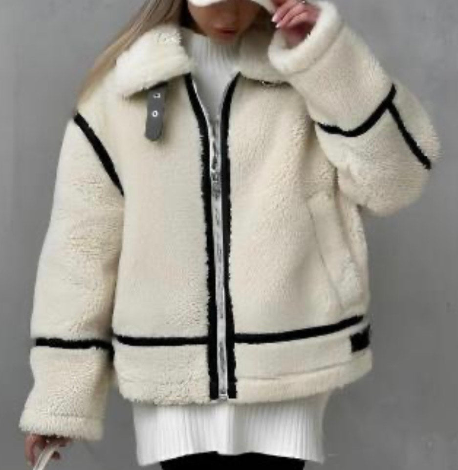 Veste Aviateur Femme Luxe – Fausse Fourrure Ultra Douce & Confort Absolu, Coupe Moderne et Chaleur Intense