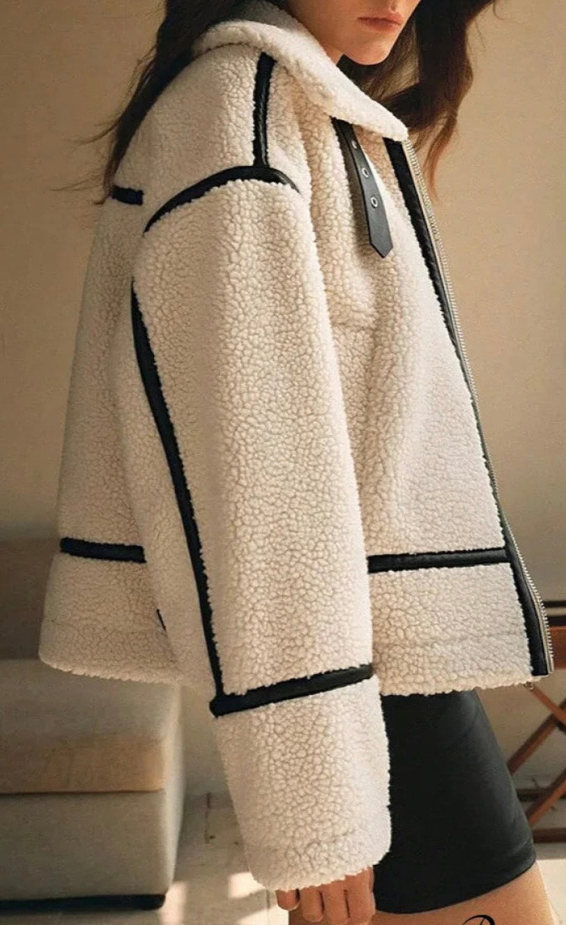 Veste Aviateur Femme Luxe – Fausse Fourrure Ultra Douce & Confort Absolu, Coupe Moderne et Chaleur Intense