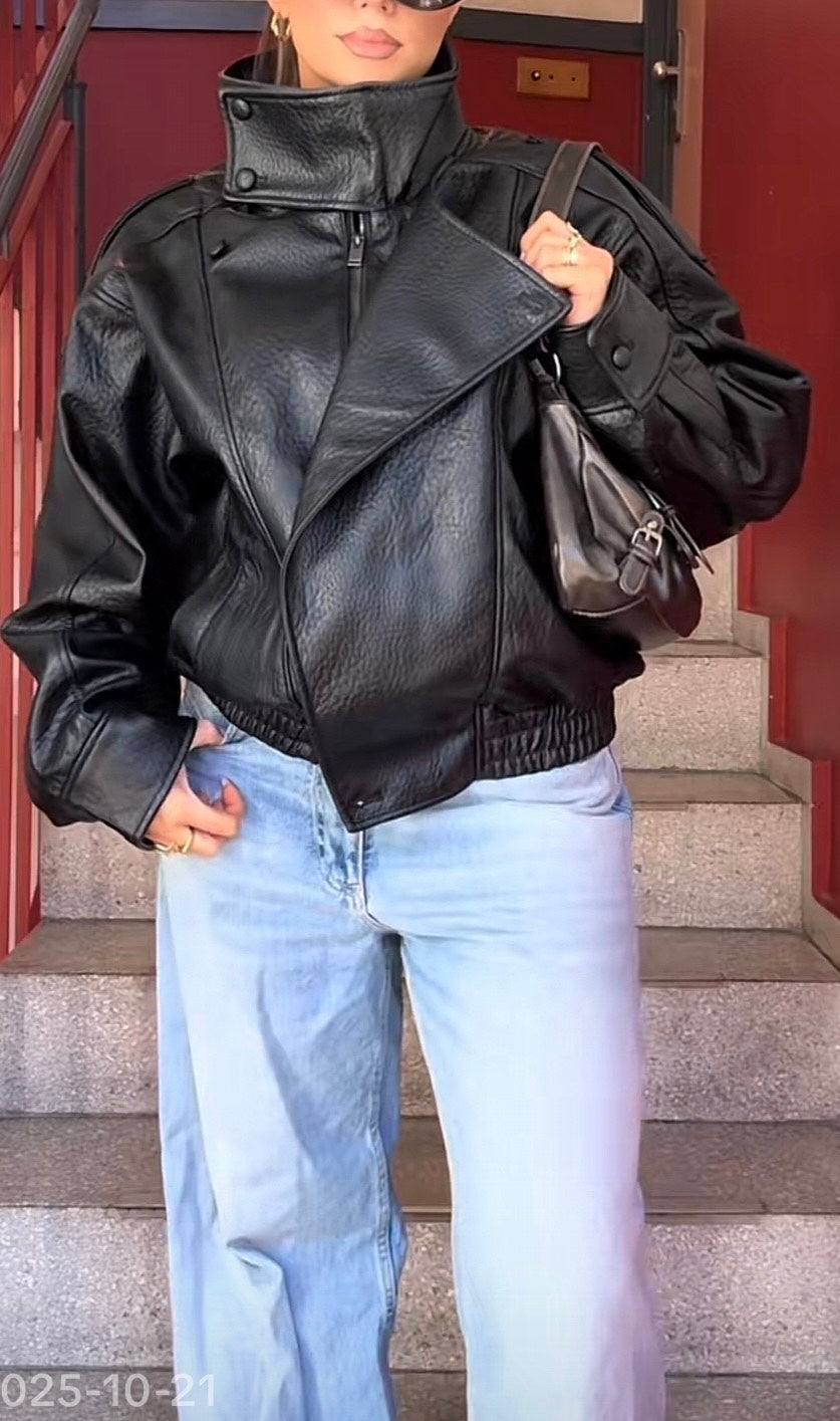 Veste Aviateur Femme en Similicuir – Automne / Hiver 2025-La veste pilote tendance de la saison